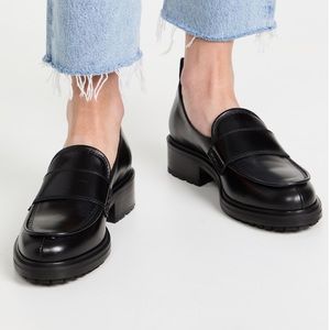 Aeyde Ruth Penny Loafers Women's Size US 7 EUR 37 Slip On Chunky Leather Shoes